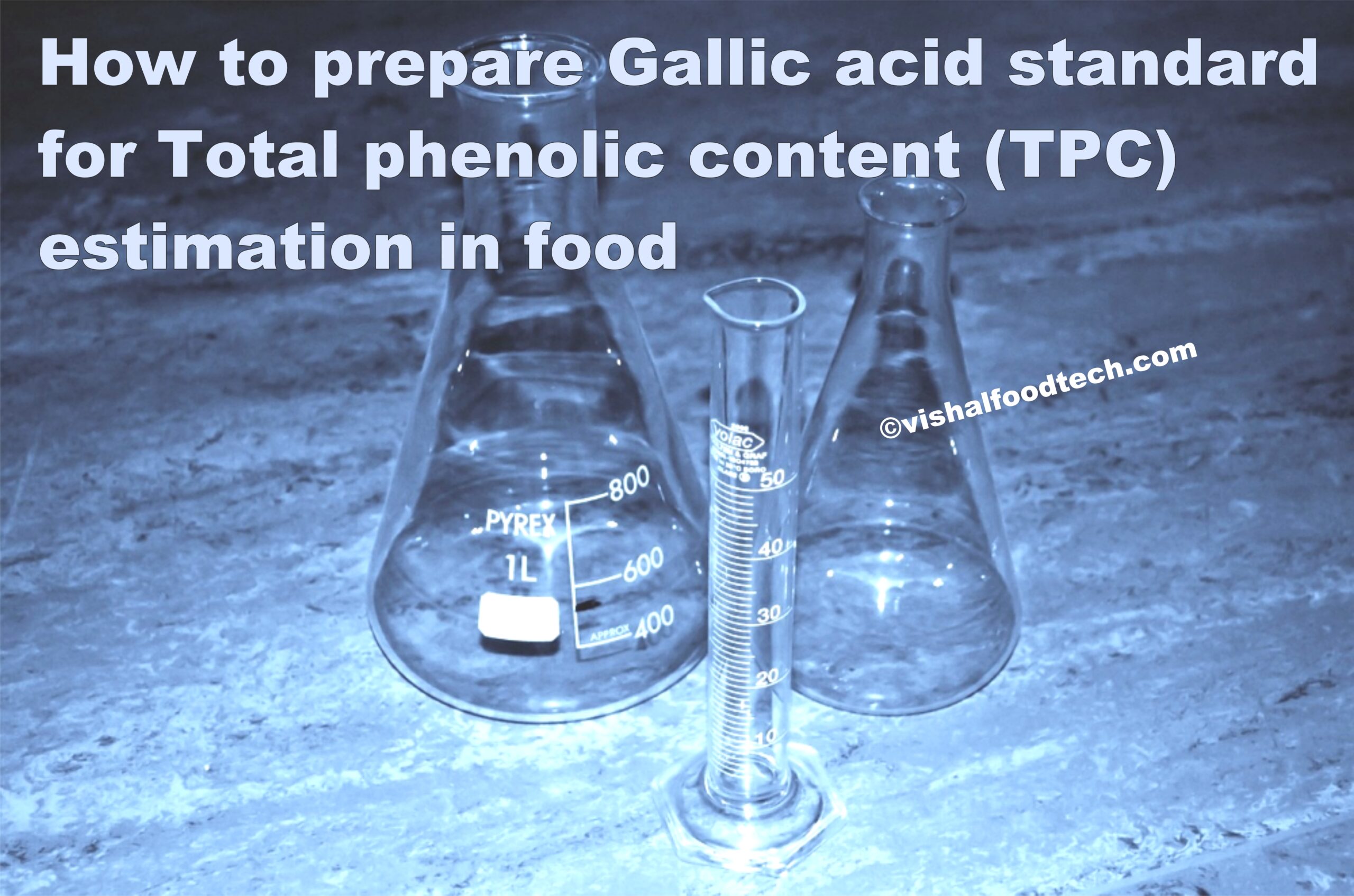 How to prepare Gallic acid standard for Total phenolic content (TPC) estimation in food